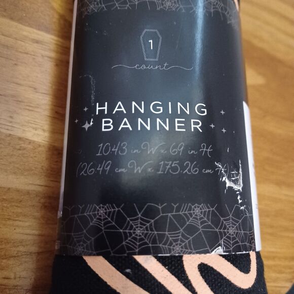 Hanging Canvas Banner Black "Happy Halloween" 10"x69" Target Bullseye 2023 - Picture 7 of 7